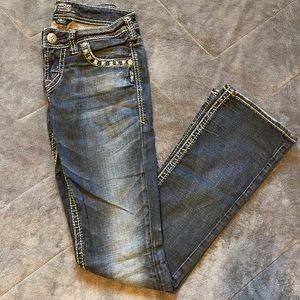 Silver Aiko Mid Slim Bootcut Jeans